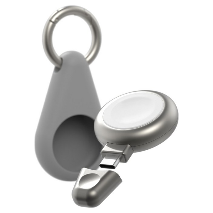 아트뮤 애플 MFi 인증 USB C타입 휴대용 마그네틱 고속충전기 AC210, 그레이, 1개