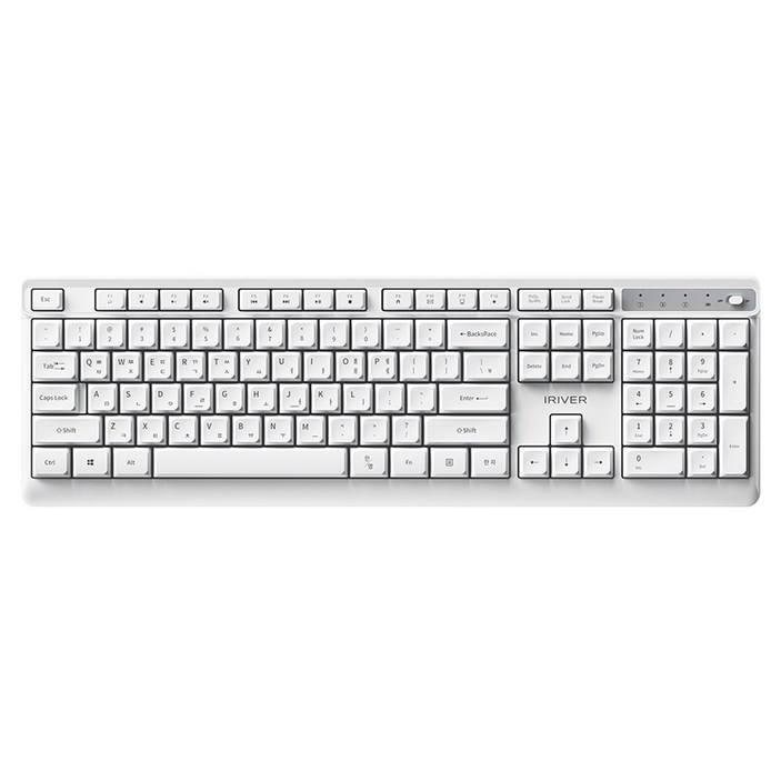 아이리버 오피스 기어 생활방수 키스킨 저소음 무선 키보드, 화이트, WK101, 제조사축