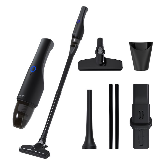 바우아토 프로제트 DC 모터 다용도 미니 무선 핸디 청소기, 블랙, D-B-0702