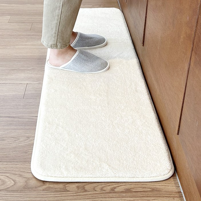 글랑앤 메모리폼 주방 욕실 발매트, 아이보리