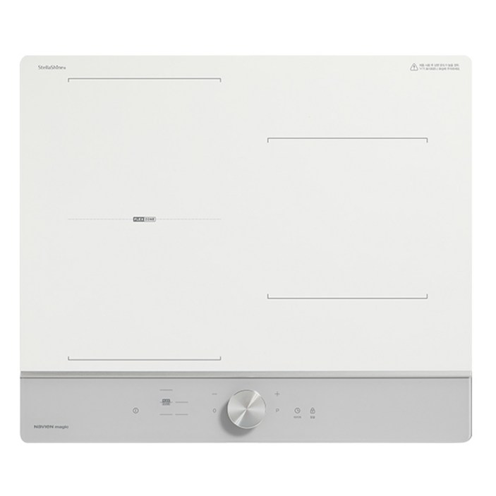 나비엔매직 인덕션 전기레인지 2분할 화이트 + 라이트 그레이 3구, ERI-5233AF, 빌트인