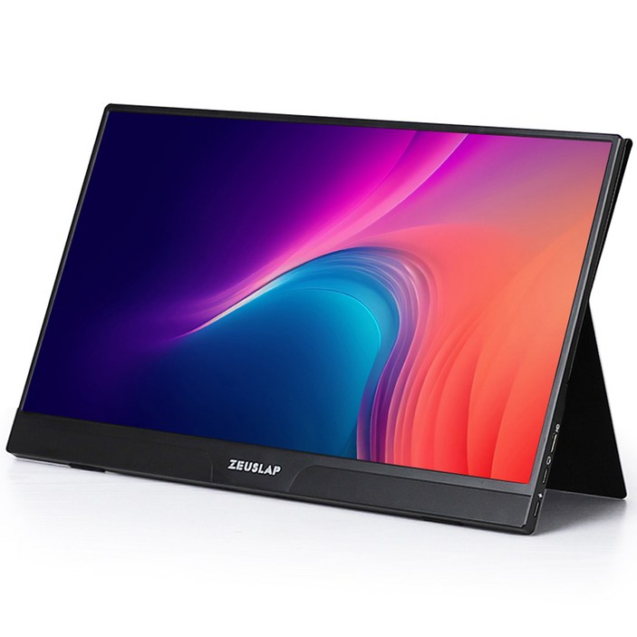 쿠팡수입 제우스랩 FHD 리얼터치 휴대용 모니터 블랙