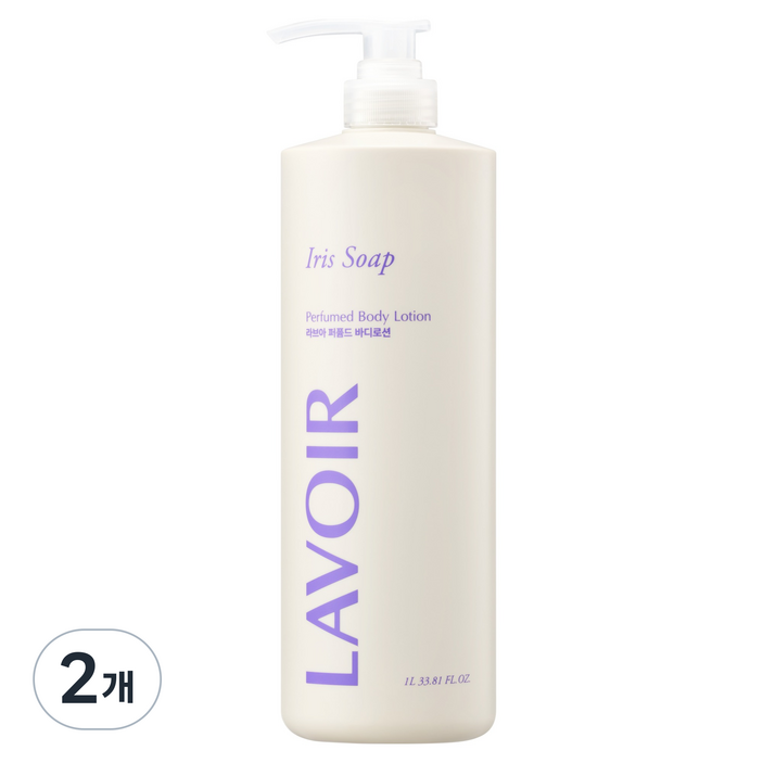 라브아 퍼퓸드 바디로션 아이리스 솝, 1L, 2개