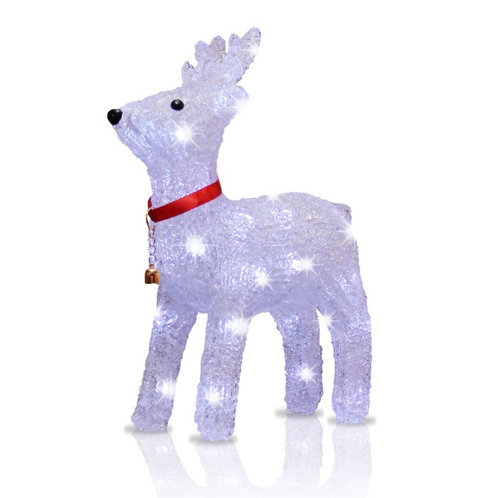 크리스마스춤추는인형 LED 사슴인형 무드등 중 30cm