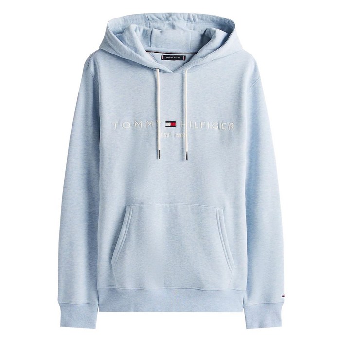 타미힐피거 로고 자수 후디