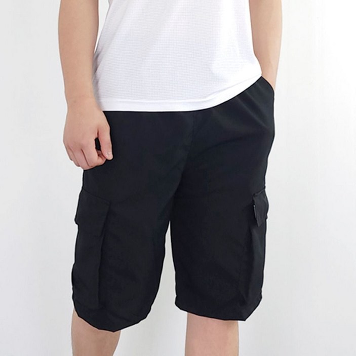 남자 카고 반바지 여름 6부 밴딩 바스락 버뮤다 팬츠 ddu+244Ef