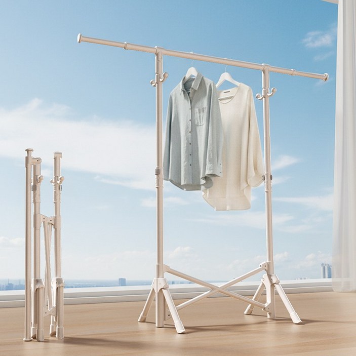 FODOSS 접이식 빨래건조대 원터치 건조 행거 튼튼한 이불 옷 다용도 건조대