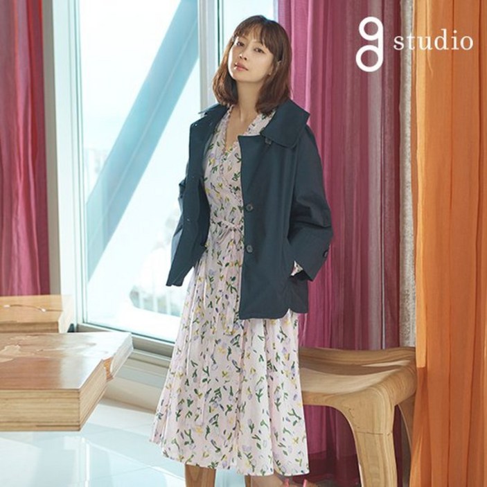 지스튜디오 3추가2↓지스튜디오 아사파인코튼100 플로럴원피스 677517