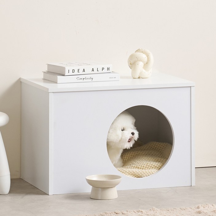 잉글랜더 오트 강아지집 고양이 숨숨집 겸용 협탁 600*400