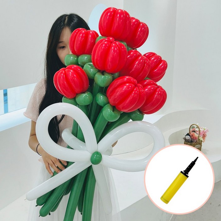 연지마켓 DIY 풍선 꽃다발 만들기 풍선키트 손펌프 세트