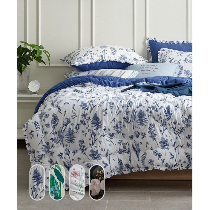 메종노아 소프트 플란넬 차렵이불 패드 베개커버 세트