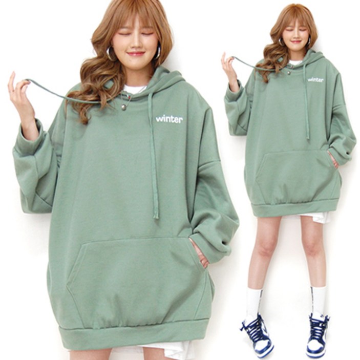통통마녀  윈터 후드 6컬러  남여공용  오버사이즈  기모 포함 판매 