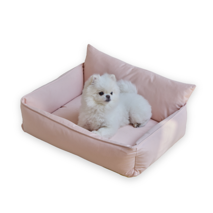 펫앤마마 반려동물 꿀잠 쿠션 등받이 방석, 핑크, 1개