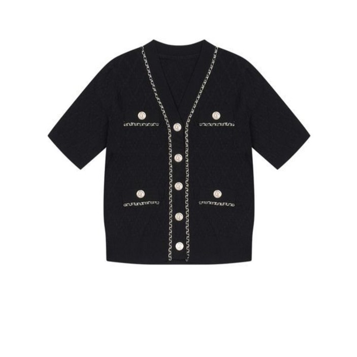 베스띠벨리 25여름 라인 장식 엔틱 가디건2973BKP389865700 134334