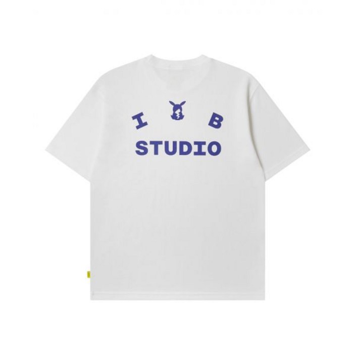 [정품아닐시3배보상] 아이앱 스튜디오 x 포켓몬 피카츄 티셔츠 화이트 네이비 IAB Studio x Pokemon Pikachu T-Shirt White