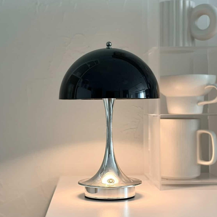 도르리 스텐 무드등 루이스 포터블 터치 감성 미니 램프 쇠테리어, 블랙