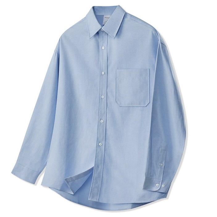 팀스핏품질보증 남녀공용 시티보이 옥스포드 빅사이즈 오버핏 베이직 긴팔 셔츠 남방