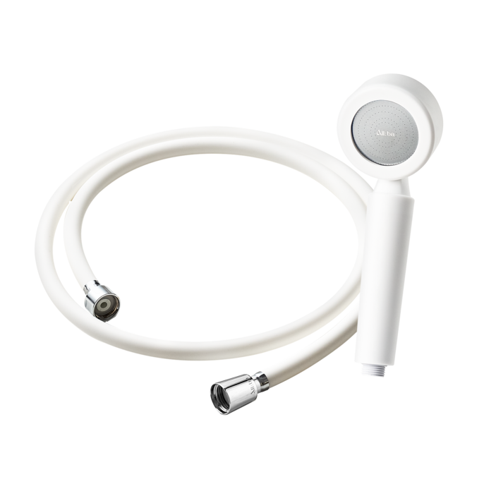 [set] 올바 더 뉴 의료용 실리콘 필터 샤워기 세트 1.5M (샤워헤드+샤워호스1.5M+필터2ea), 로열화이트, 1세트