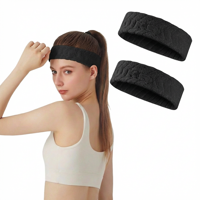 ZHEYE 순면 기능성 땀흡수 스포츠 헤드밴드, 운동 등산 축구 머리띠