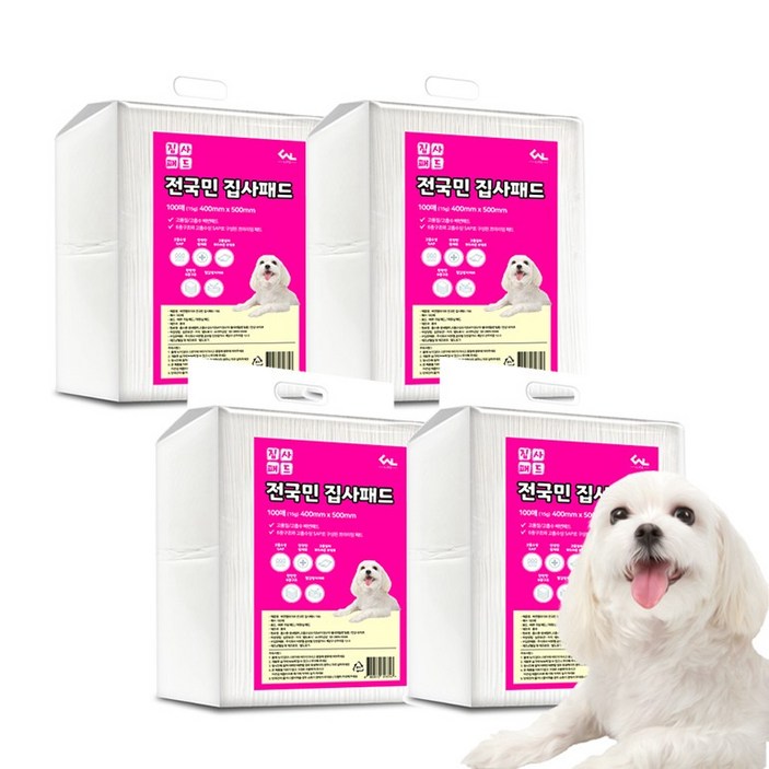 씨엔앨라이프 전국민 집사 배변패드, 4개, 100개입