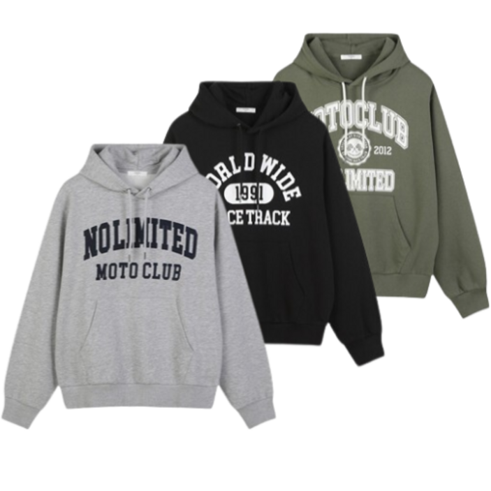 탑텐 테리 맨투맨 그래픽 공용 후드티 국내매장