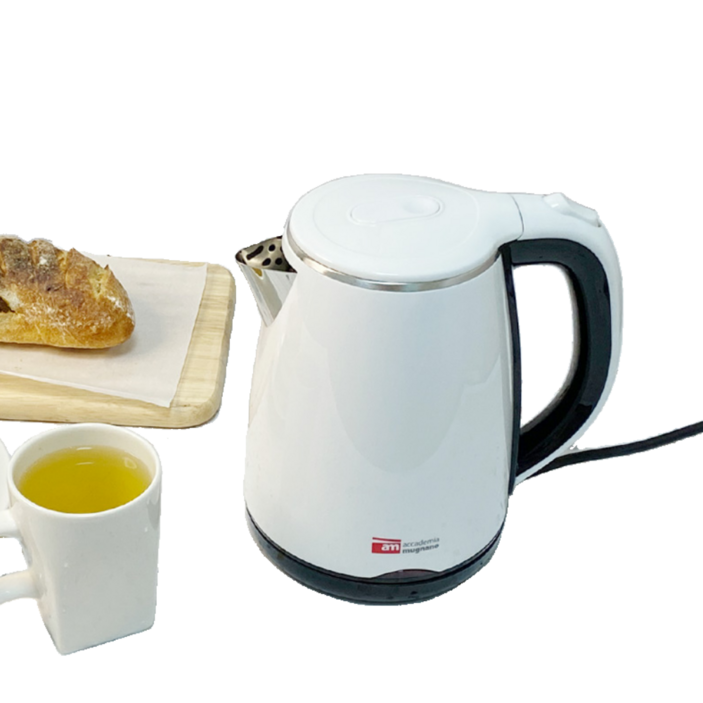 이태리 am 전기포트 1L 커피포트/전기주전자/티포트/백화점브랜드 저소음 통스텐 일체형 파스텔, 화이트(JH110W)
