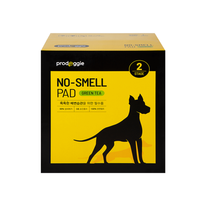 프로도기 강아지 대용량 패키지 노스멜 배변 패드 그린티향 200매