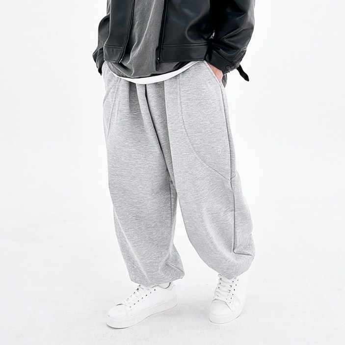 에스티오기모추가합포원단 절개조거 트레이닝 와이드 트레이닝 남자추리닝팬츠 오버핏