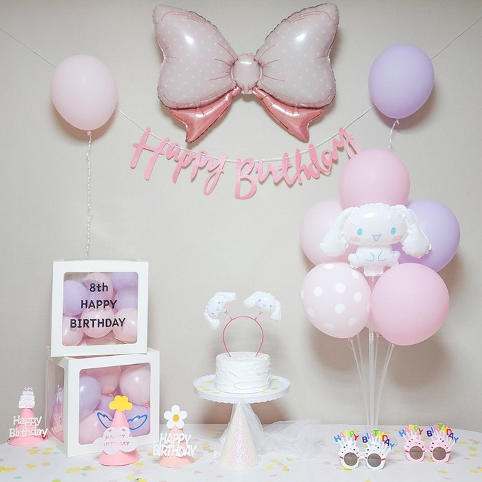 연지마켓 시나모롤 산리오 생일풍선 파티세트