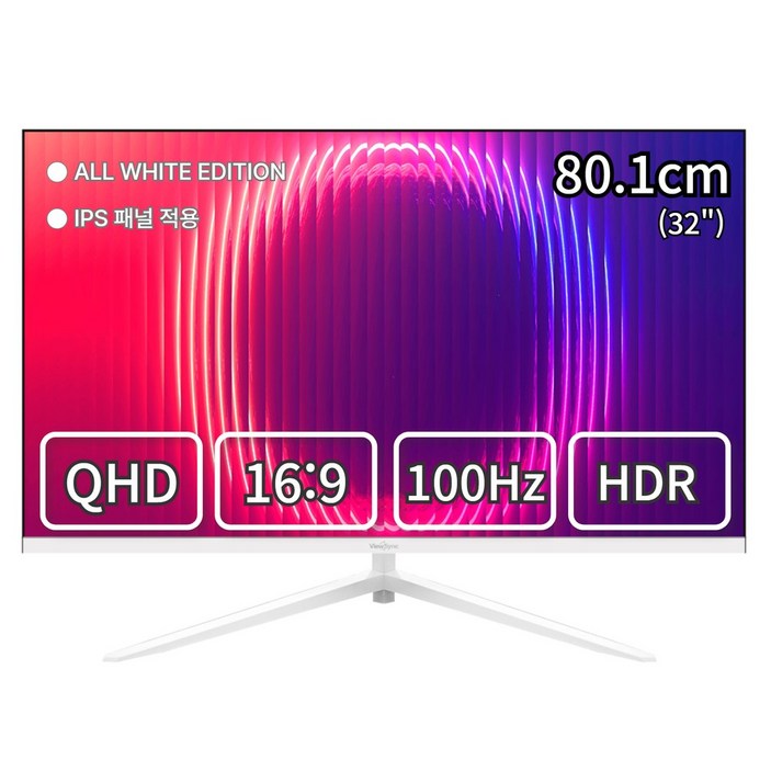 뷰싱크 QHD 리얼 100Hz 올화이트 모니터, VSO321Q (일반), 80.1cm