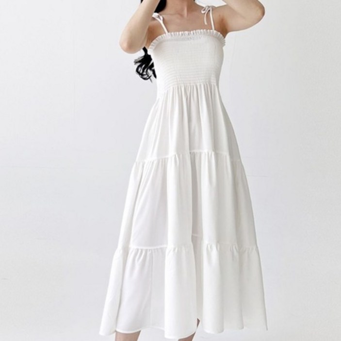 나시 뷔스티에 원피스 브라이덜샤워 하객룩 허니문 rim*0789Hr