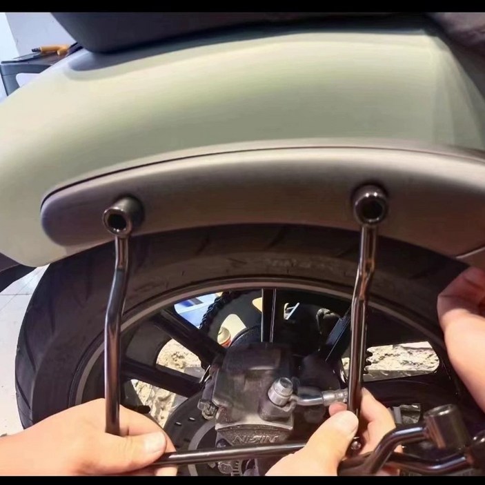 몬디알힙스터125 등받이 짐받이 선반 전기 짐대 울타리 도금