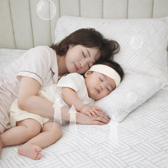 여름 냉감패드 아기 유아 성인 공용 침대패드 쿨매트, 단일색상