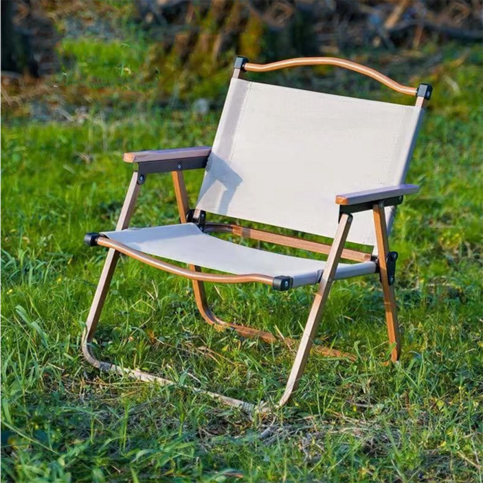 캠핑 우드 릴렉스체어 소형 휴대용 접이식 우드체어 휴식 차박 야외용 의자, 블랙, 1개