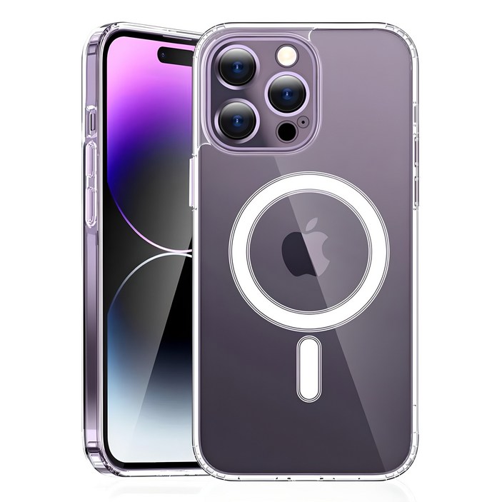 큐빅스 변색방지 맥세이프 호환 실리콘 젤리 휴대폰 케이스