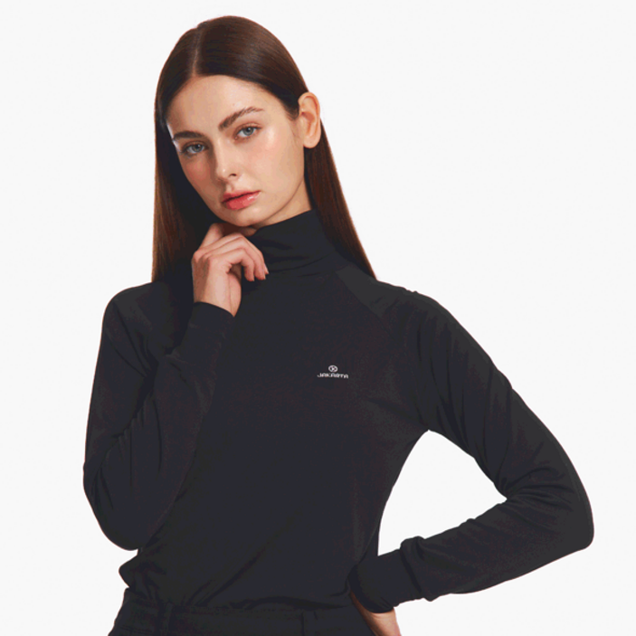 소프트 얇은기모목티 겨울 골프 이너