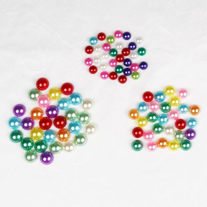 반쪽 진주비즈혼합색(100개)