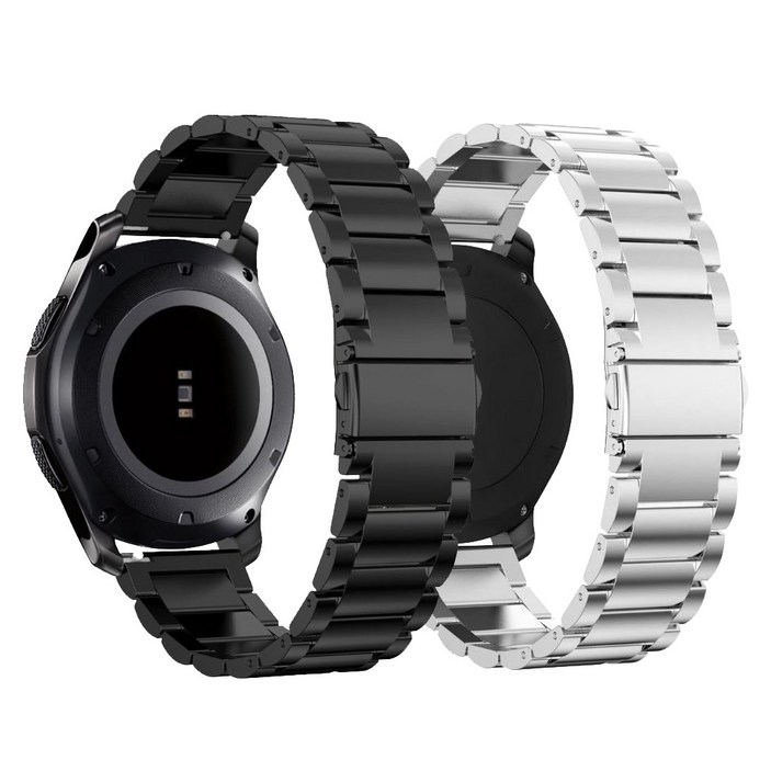 더조은셀러 갤럭시워치 액티브2 호환 메탈 체인 시계줄 밴드 스트랩 줄 44 40 mm, 1개, 액티브2 40mm R830  블랙