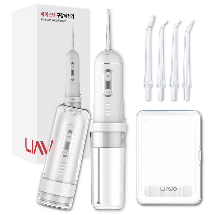 치과의사 추천 퓨어스텐 휴대용 무선 구강세정기 물치실 치아 칫솔 (팁케이스 사은품 증정)