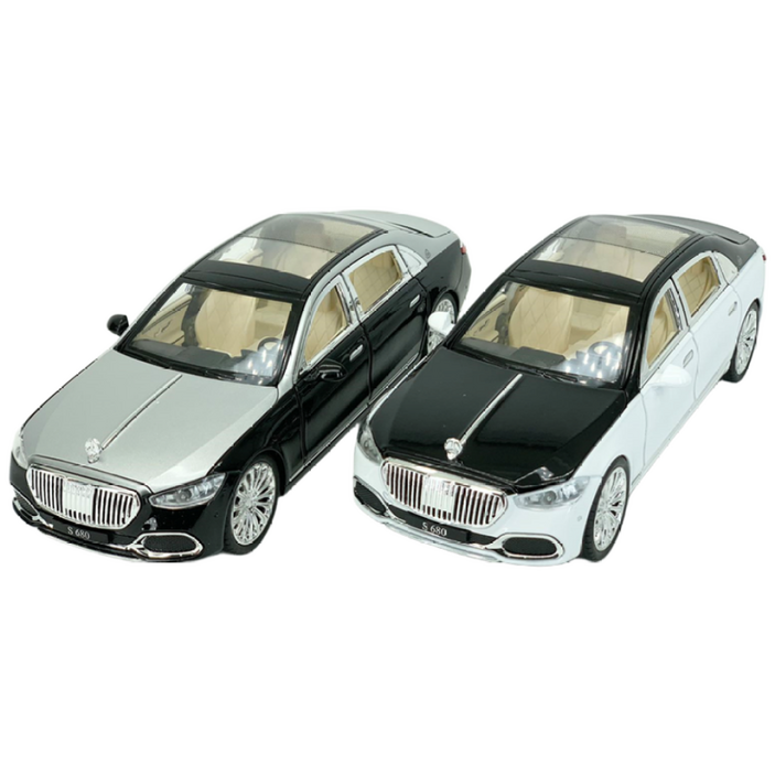 122 벤츠 마이바흐 bentz 다이캐스트 모형 다이케스트 GTR GTS AMG 완구 미니어쳐 피규어 자동차 장난감, 블랙화이트, 1개