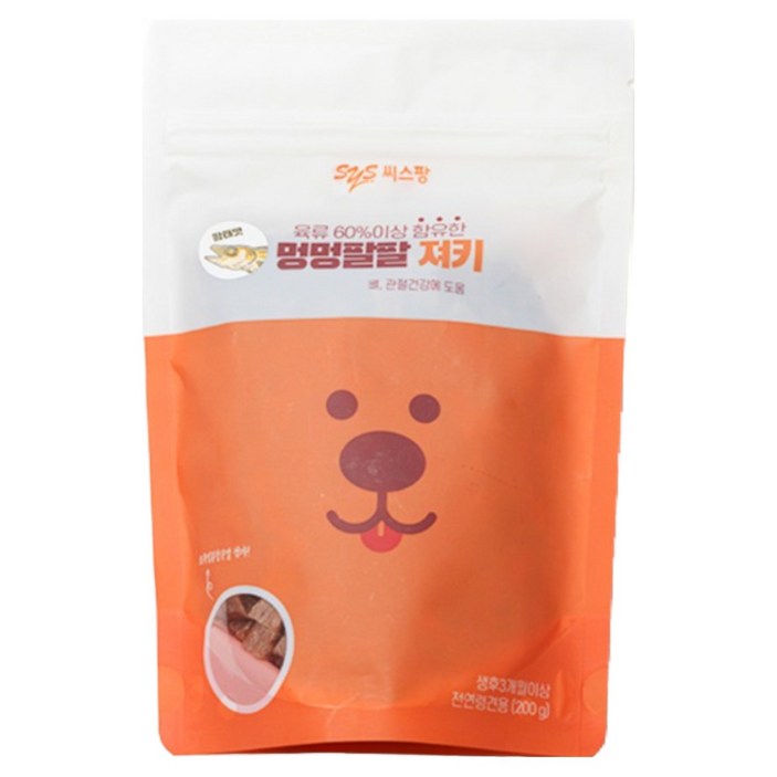 멍멍팔팔 강아지 져키, 황태맛, 200g, 9개