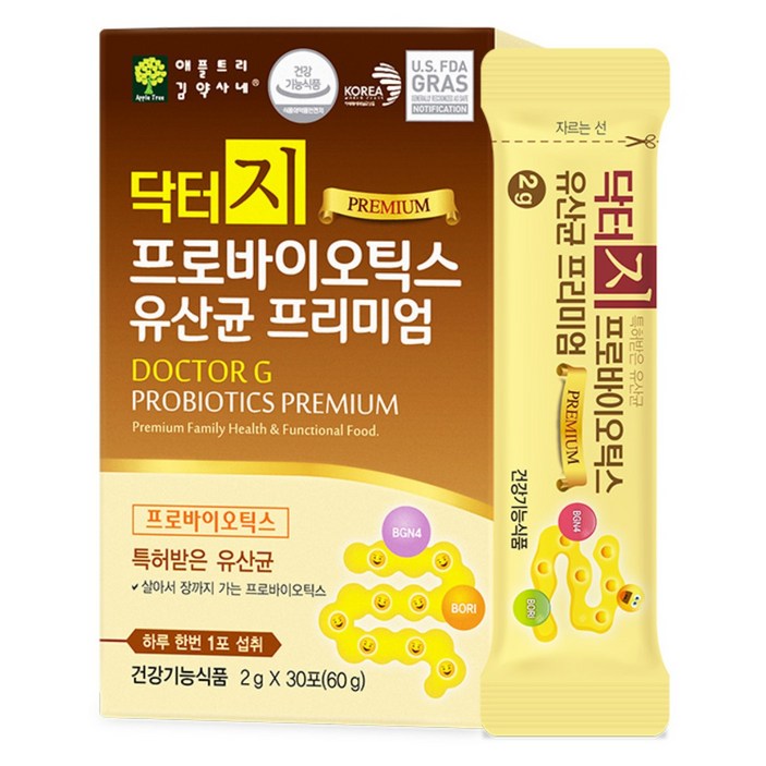애플트리김약사네 닥터지 프로바이오틱스 유산균 프리미엄 30포, 60g, 6개