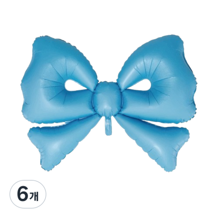 50인치 대형 리본 풍선 브라이덜 걸스나잇 파티용품, 6개, 블루