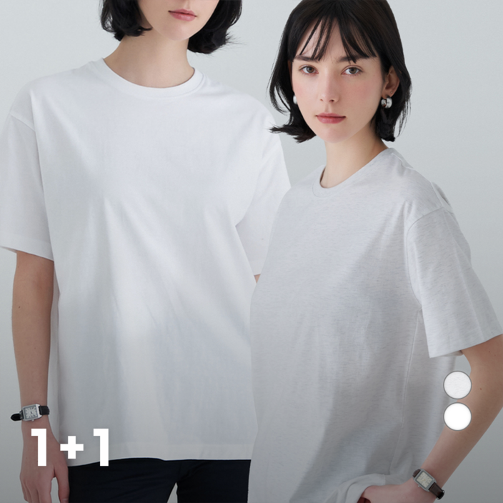 ELLE PARIS 데일리 루즈핏 반팔 티셔츠 2장 세트 ELLE PARIS 데일리 루즈핏 반팔 티셔츠 2장 세트
