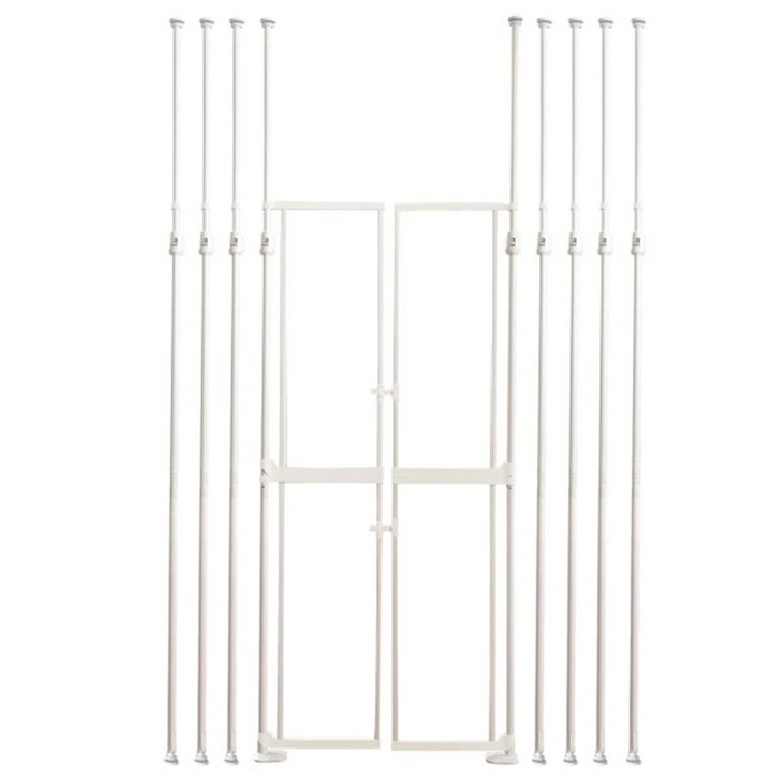 키워보리 반려동물 CM 넘사벽 키높이 클리어 투명 안전문 세트, 화이트, 1세트