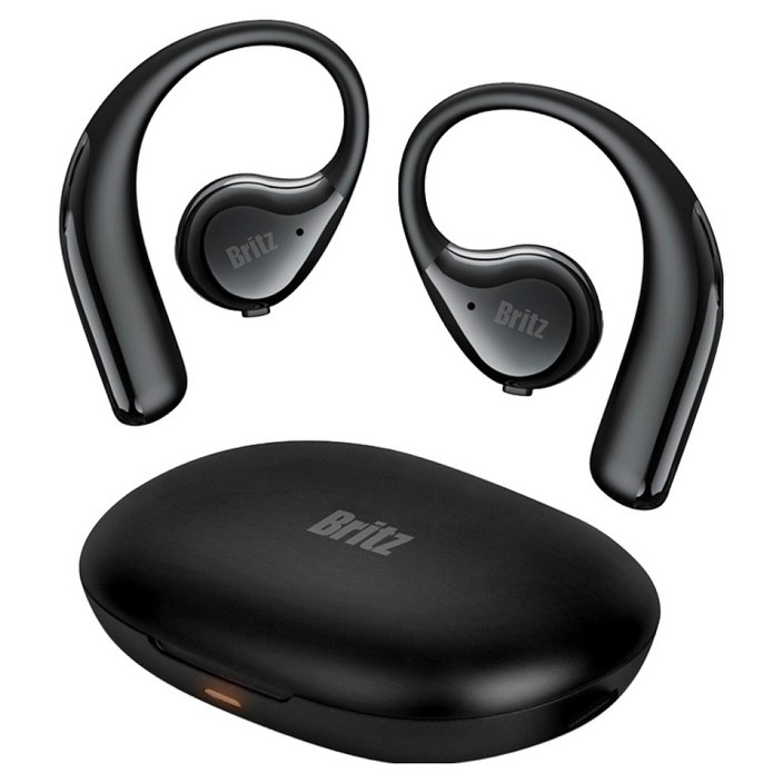 브리츠 오픈형 골전도 블루투스 이어폰, BZM2BONE, 블랙