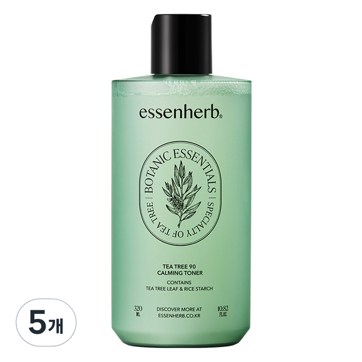 에센허브 티트리 90 카밍 토너, 320ml, 5개