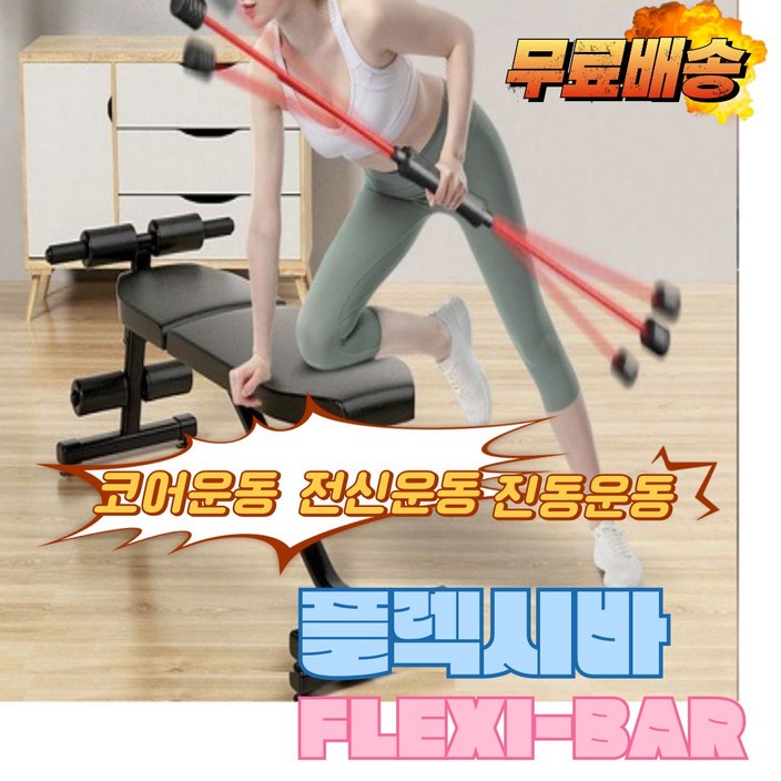 홈트 진동코어운동 플렉시바, 블랙레드