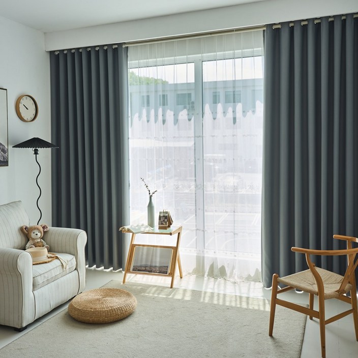 홈앤창 신상 에메랄드 암막커튼 2p/거실,안방,창문용 커튼 6가지 색상