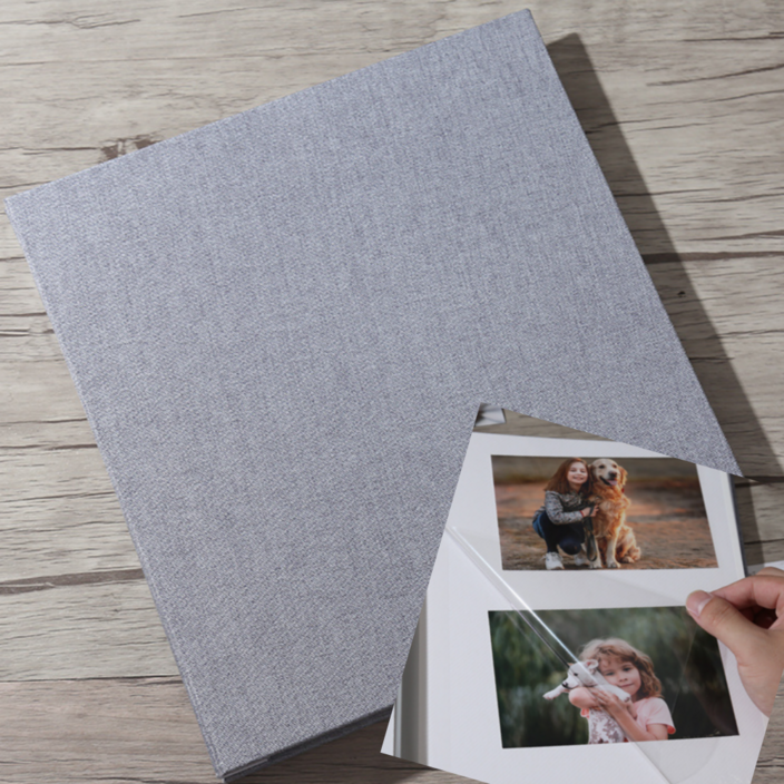 미리모아 초음파 네컷 대용량 접착식 앨범, 120매, 그레이